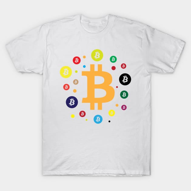Bitcoin in all colors T-Shirt by bojan17779